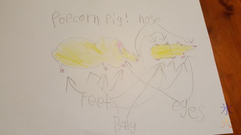 Guinea pig diagram drawn by 9yo