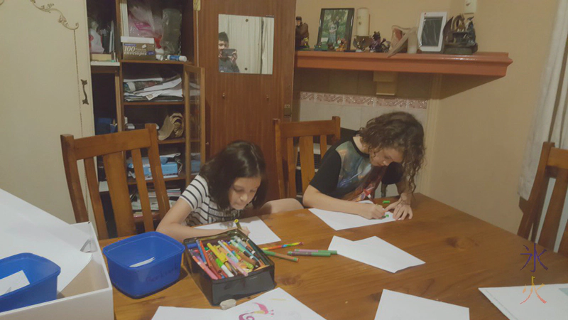 Kids making birthday cards Kids making birthday cards