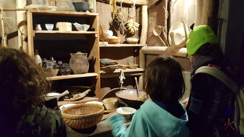Checking out a food stall in the gold rush exhibition, Chinese Museum, Melbourne, Australia
