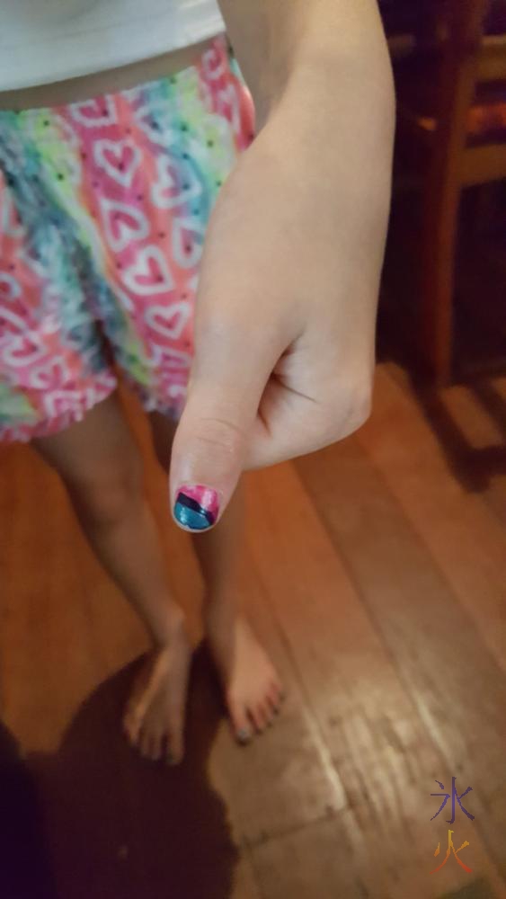 10yo with fingernail art