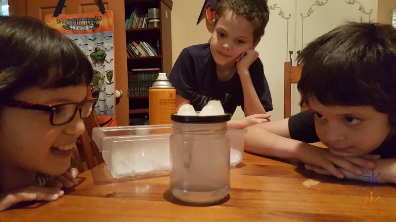 Cloud in jar experiment