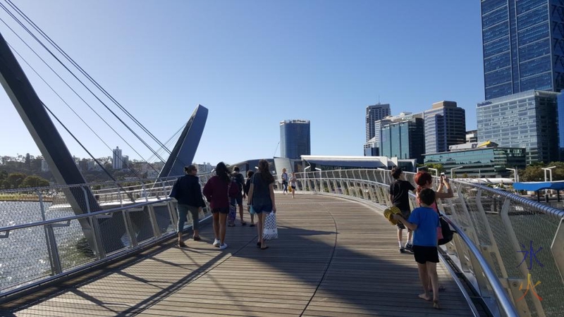 Wavy bridge at Elizabeth Quay