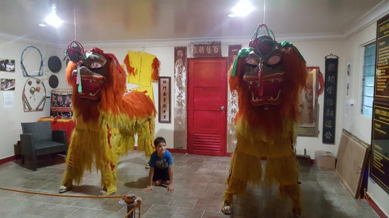 Northern lions at Chinese Cultural and Heritage Museum, Christmas Island