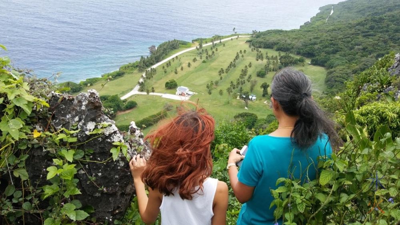 Looking out over the Christmas Island Golf Club