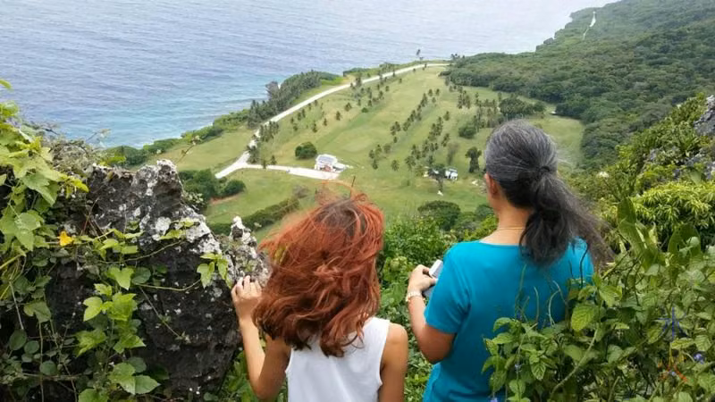 Looking out over the Christmas Island Golf Club