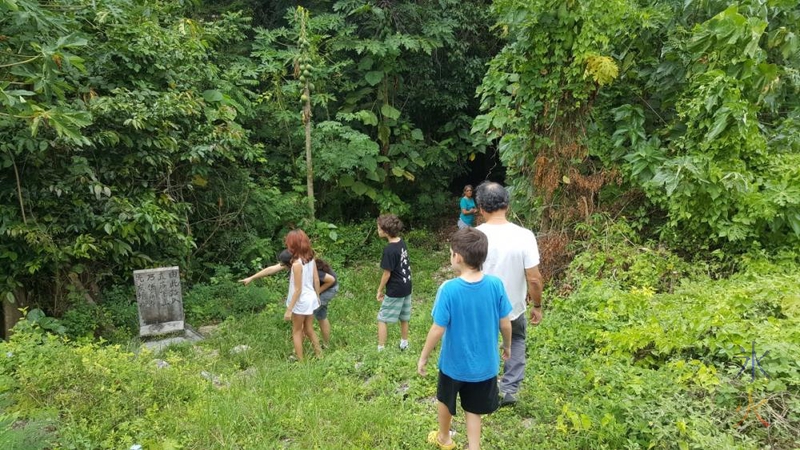 Going down towards one of the old Chinese cemetaries on Christmas Island