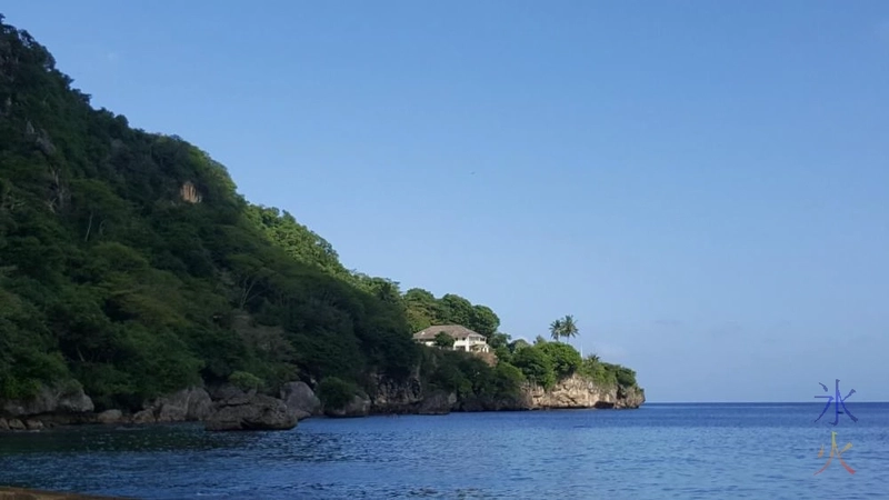 Tai Jin House from Flying Fish Cove (we went there later on in the trip)