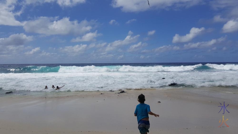 High tide at Dolly Beach, Christmas Island