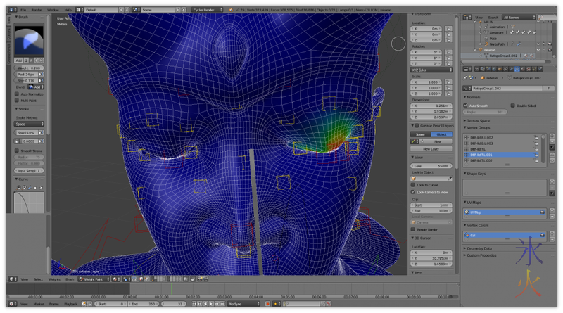 Blender fixing eye weight maps