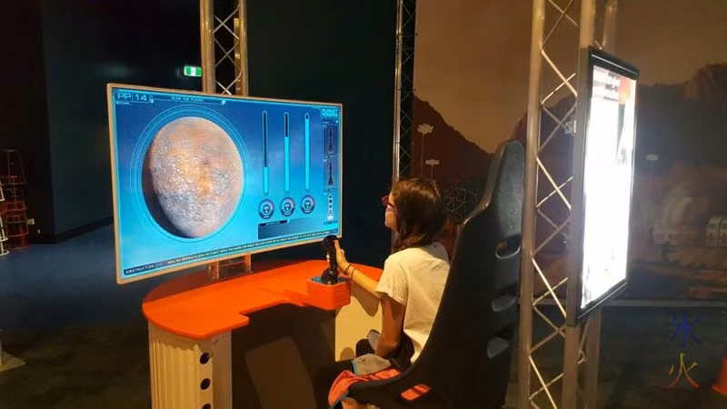 Probing for resources on an alien planet sim