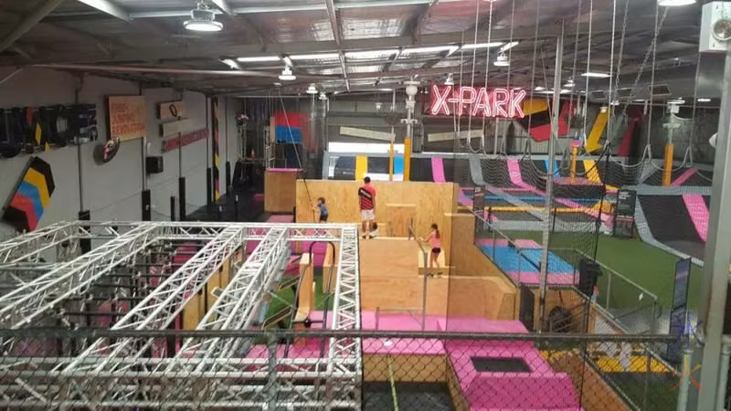 Kids doing X-Park at Bounce, Perth, Western Australia