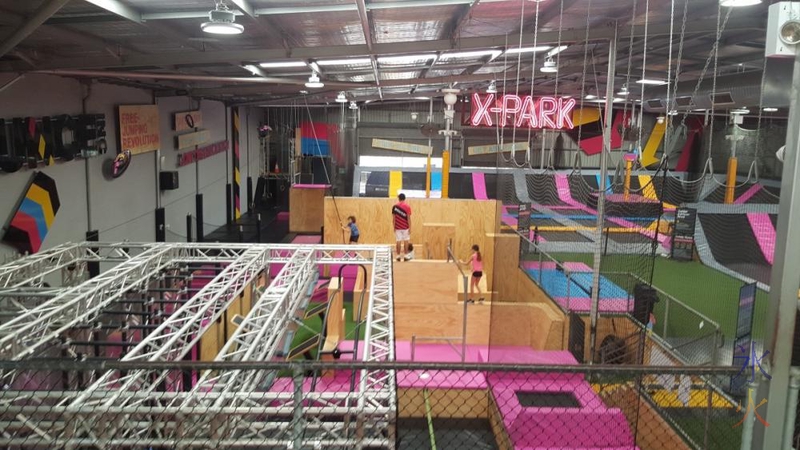 Kids doing X-Park at Bounce, Perth, Western Australia