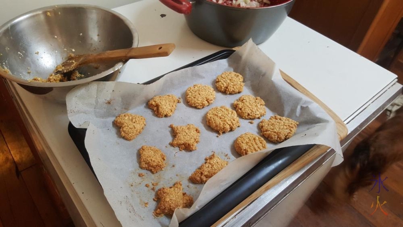 11yo's oatmeal cookies fresh out of oven