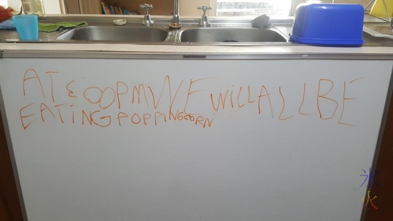 9yo's memo on the whiteboard