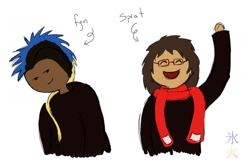 super stupid cartoony fyn and Sprat