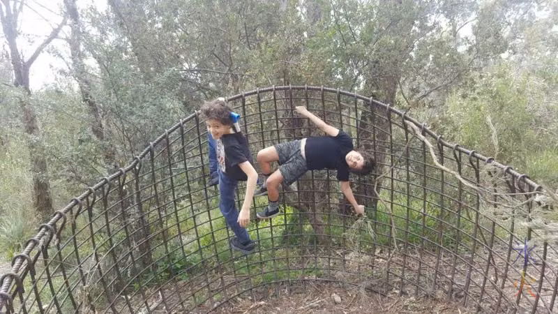 13yo-9yo-hanging-out-nature-playspace-kings-park-wa