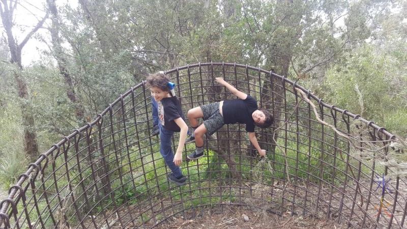 13yo-9yo-hanging-out-nature-playspace-kings-park-wa