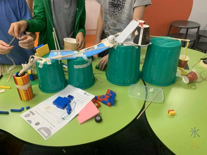 building Rube Goldberg machine at Scitech, Perth, Western Australia