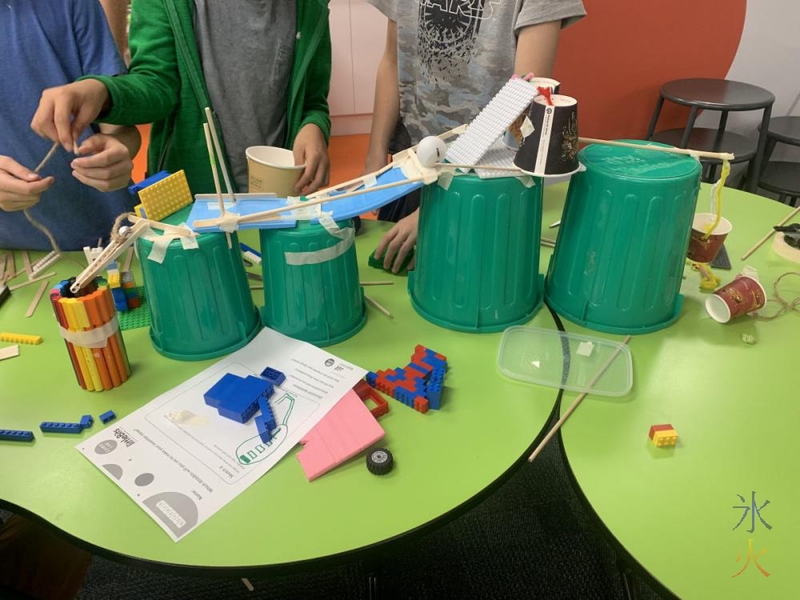 building Rube Goldberg machine at Scitech, Perth, Western Australia