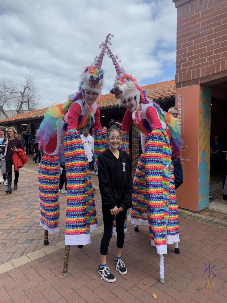 Tall unicorns at Curtin University, Western Australia