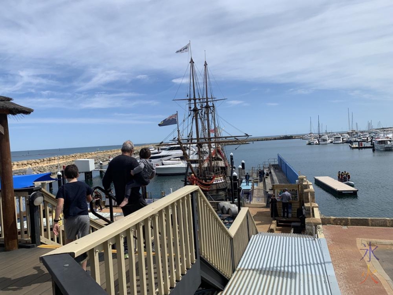 Heading over to the Duyfken replica berthed at AQWA, Western Australia