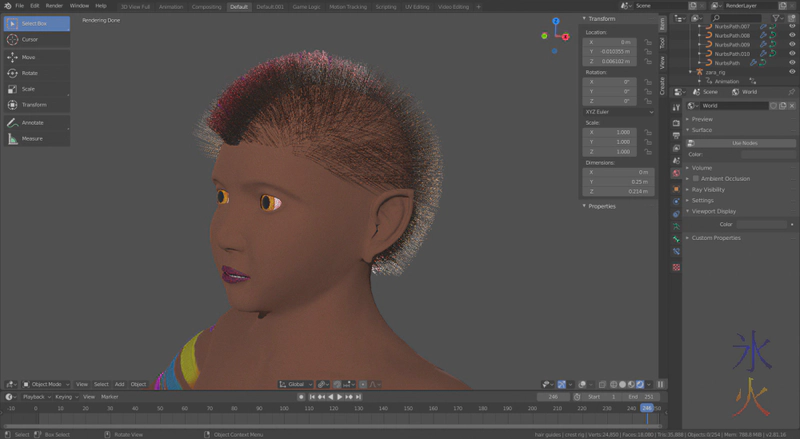 showing viewport render hair textures in very low res showing viewport render hair textures in very low res