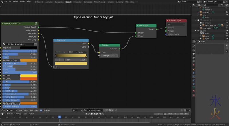 node tree for cheat reflective eyes - Blender 2.81