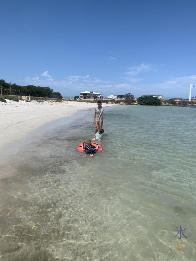 12yo with cousins at Jurien Bay, Western Australia