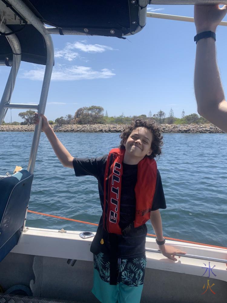 14yo on the boat