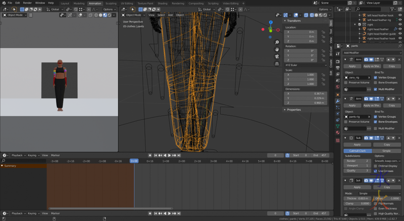 testing out envelope bone rig