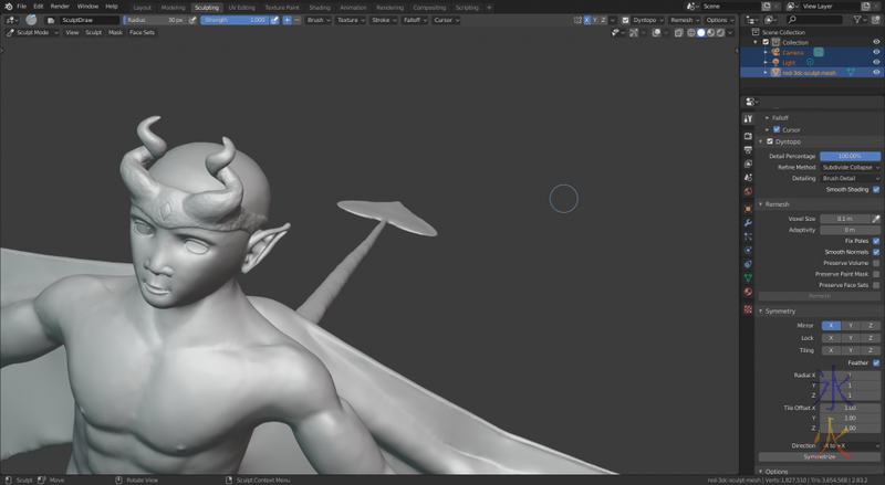 Blender 2.83 character sculpting