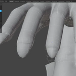 fingertips retopo using Retopoflow in Blender 2.9