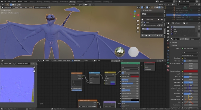 red figuring out texture baking and stuff Blender 2.9