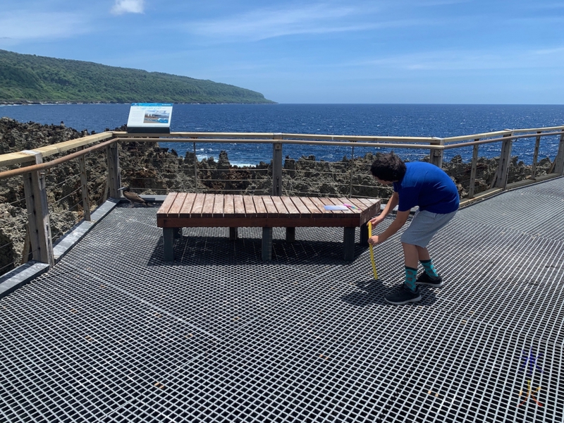 11yo long distance measuring Booby bird at the Blowholes, Christmas Island