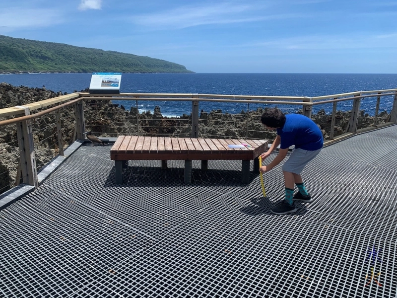 11yo long distance measuring Booby bird at the Blowholes, Christmas Island