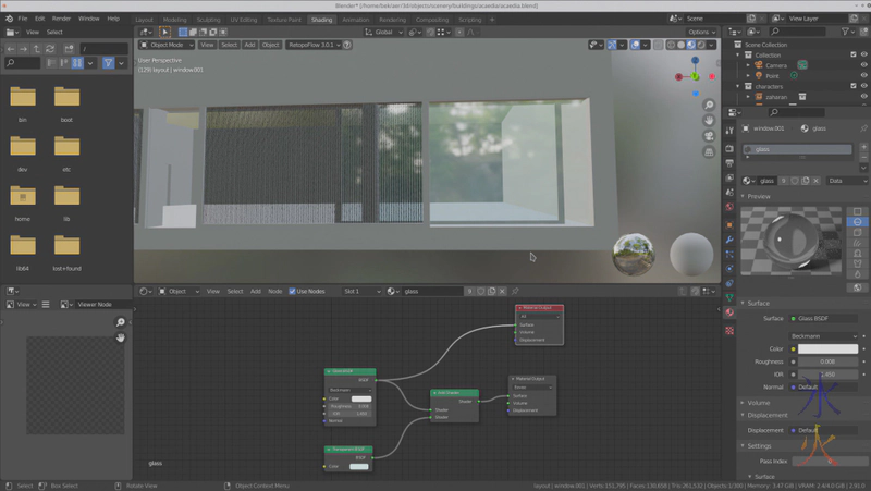 showing off the glassy texture in Blender showing off the glassy texture in Blender