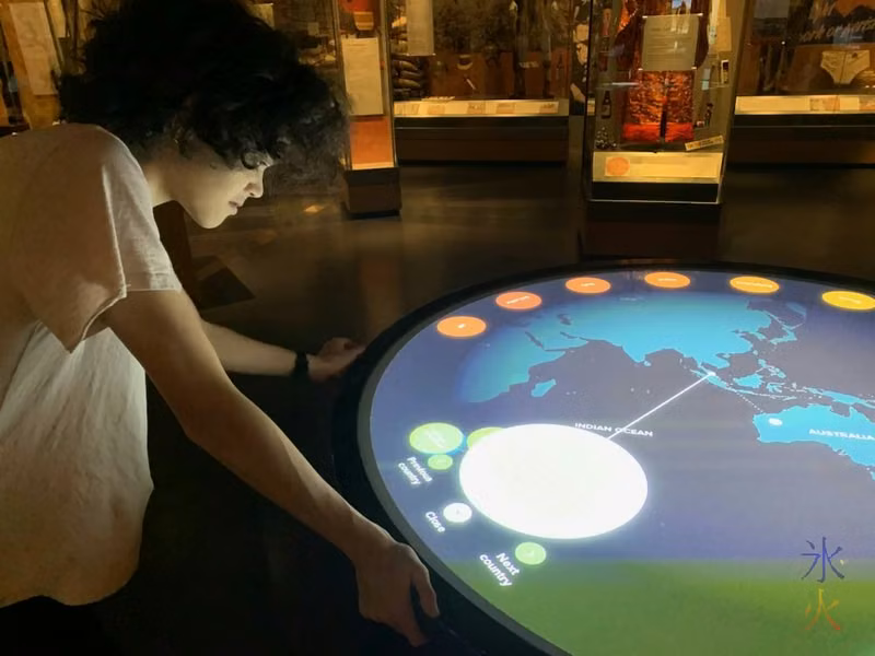 16yo reading about Australia's relationship with various countries in Boola Bardip Museum, Perth, Western Australia