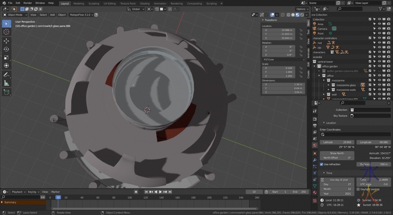 building Acaedia in Blender 2.92