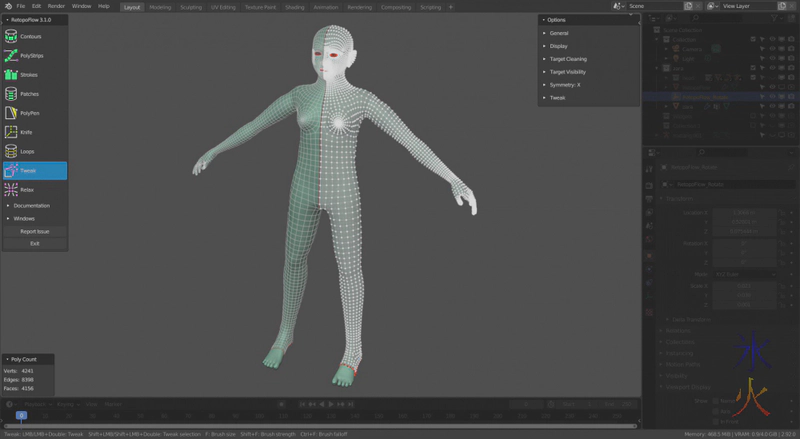 not too far off done with Zara retopo in Retopoflow in Blender 2.92 not too far off done with Zara retopo in Retopoflow in Blender 2.92