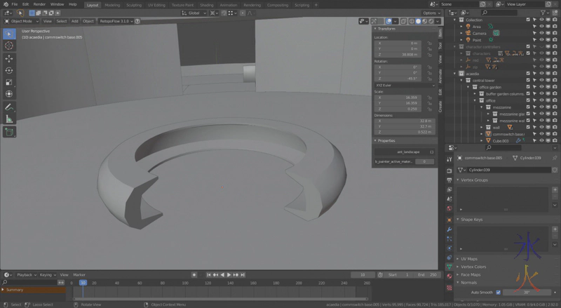 circular desk in Acaedia office in Blender 2.92 circular desk in Acaedia office in Blender 2.92