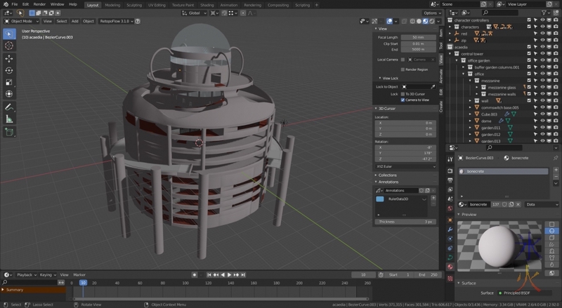 Acaedia wip els Blender 2.92