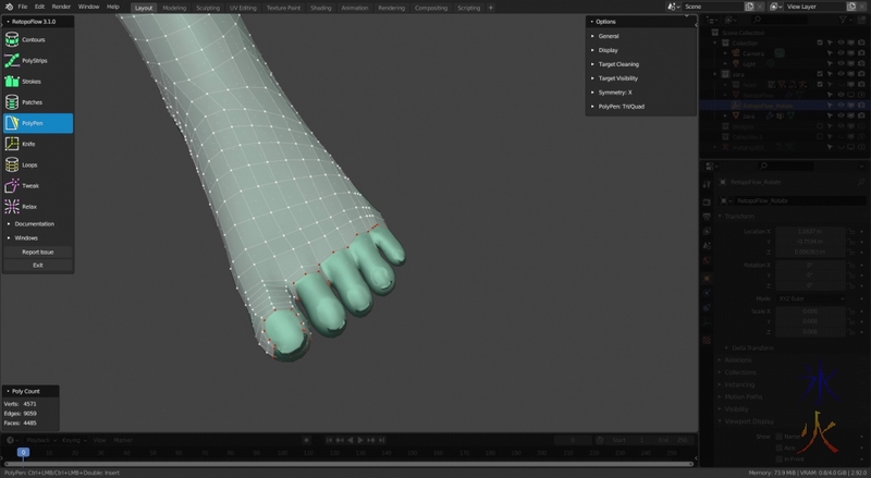 reeeeeeeetoepo in Retopoflow in Blender 2.92