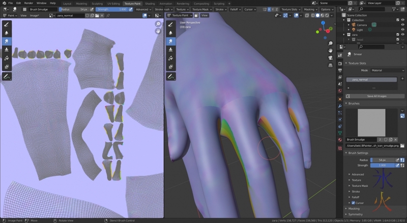 painting out uv seams and bake shenanigans in Blender 2.92