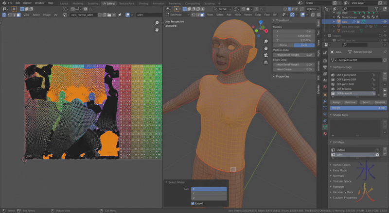 selecting uv islands to group onto a tile in Blender 2.92 selecting uv islands to group onto a tile in Blender 2.92