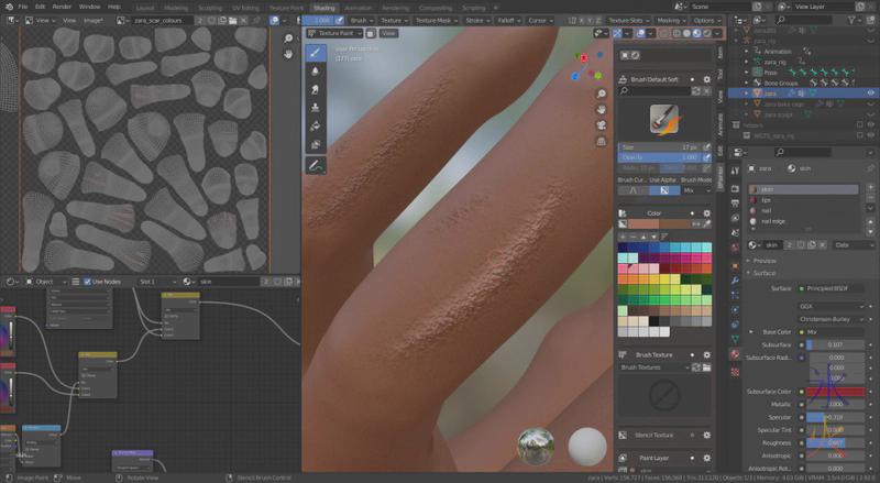 colouring scars with BPainter in Blender 2.92 colouring scars with BPainter in Blender 2.92