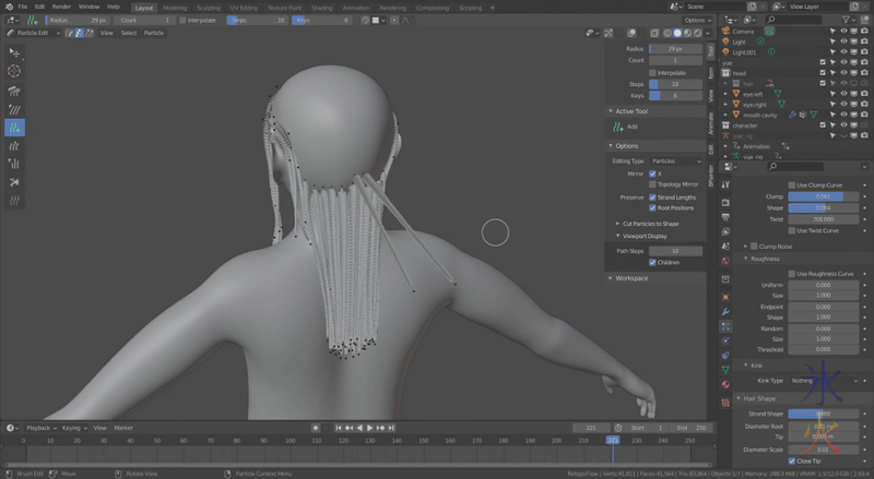adding particle hairs without interpolation in Blender 2.93.4 adding particle hairs without interpolation in Blender 2.93.4
