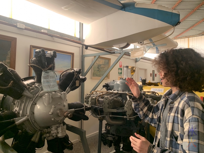 16yo explaining engines to clueless parent at Aviation Heritage Museum, Bull Creek, Western Australia