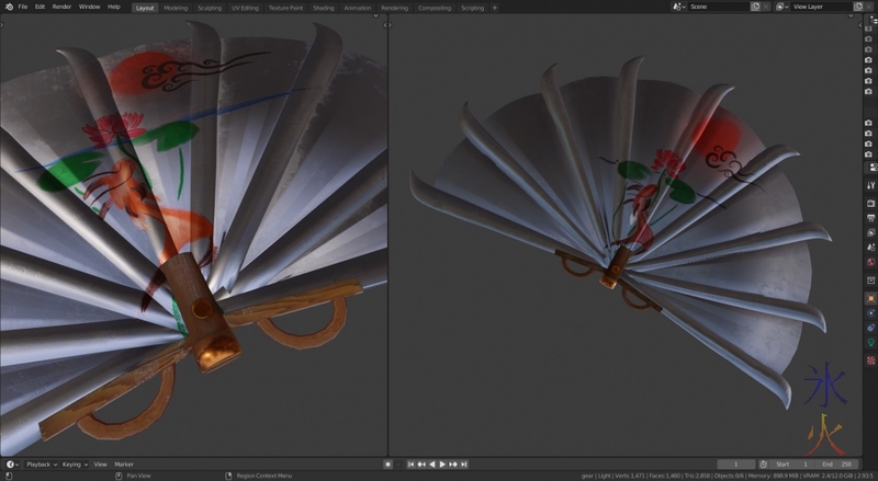 Yue's airfoil opened into a fan