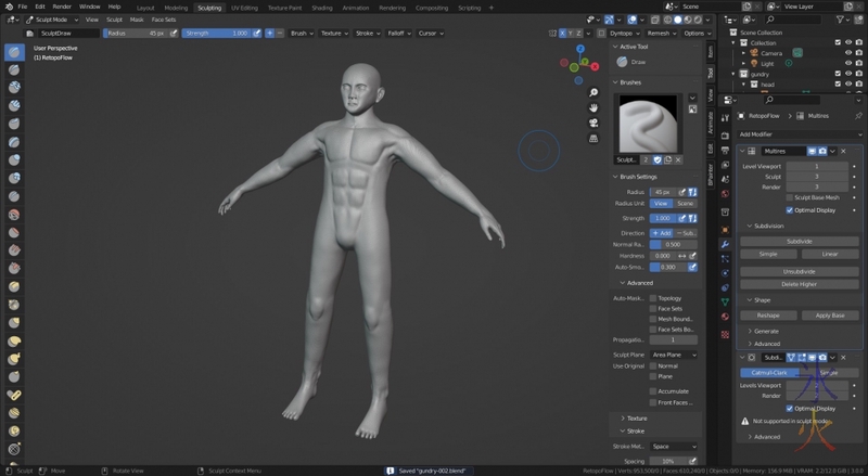 remember to zoom out when sculpting