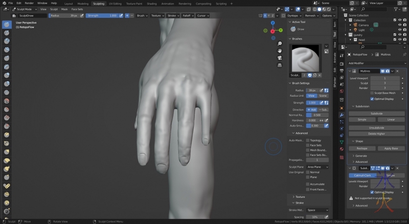 sculpting hands